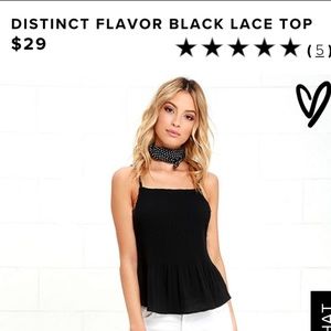 Black Lace top from Lulus